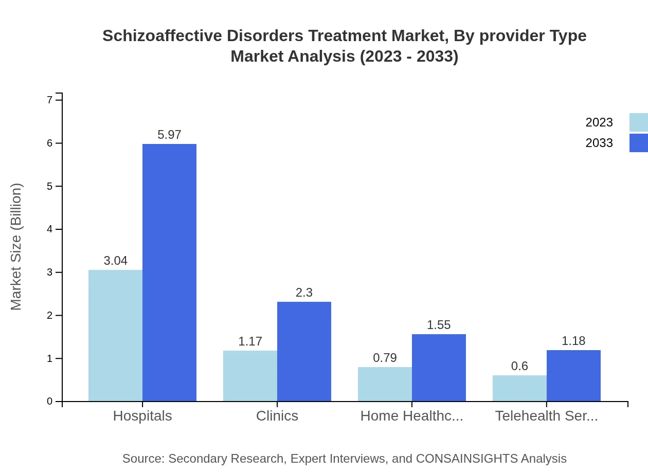 Global Schizoaffective Disorders Treatment Market, By Provider Type Market Analysis (2023 - 2033)